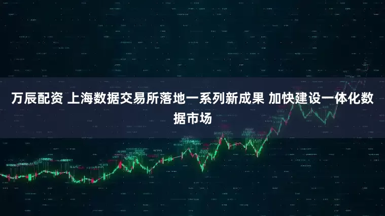 万辰配资 上海数据交易所落地一系列新成果 加快建设一体化数据市场